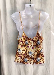 Leopard Print Floral Camisole Top