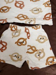 Cute Pretzel Print Pajama Set