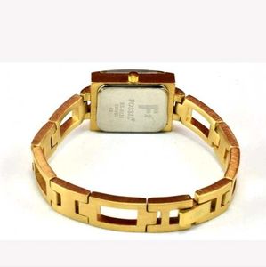 Elegant Gold Tone Square Watch
