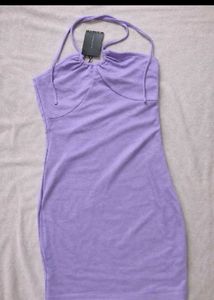 sale !! Lavender Halter Neck Mini Dress