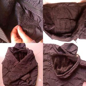 Men's Solid Black Regular Jacket