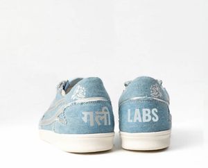 Stylish Silver Sneakers denim gully labs