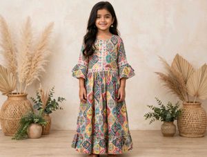 Colorful Ethnic Print Dress