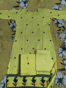 Yellow Embroidered Kurta Set