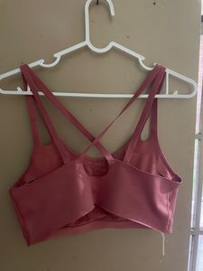 Coral Adidas Luxe Bra