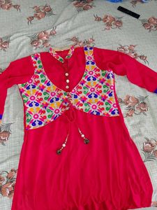 Beautiful Embroidered Kurta Set with under shirt