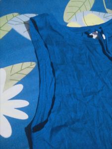 Blue Sleeveless Maxi Dress