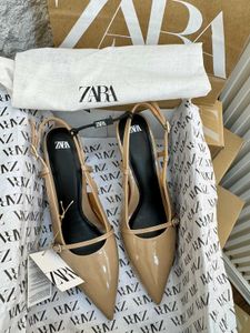 Zara Patent Slingback Heels