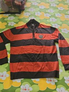 Striped 1/4 Zip Sweater
