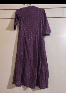 Elegant Purple Printed Kurta