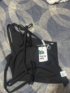 Stylish Black Halter Neck Top