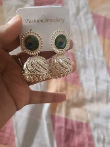Peacock Jhumka Earrings