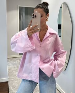 Pink Oversized Button-Up Shirt