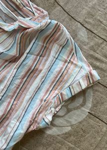 Striped Short Sleeve Button-Up Shirt