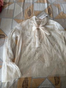 Sheer Pearl Embellished Top