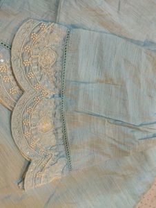 Blue Embroidered Kurta