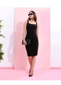 🖤 New Bodycon Dress+Chic Earrings