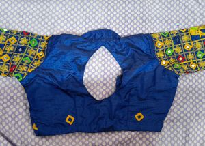 Ethnic Blue &amp; Multicolor Blouse