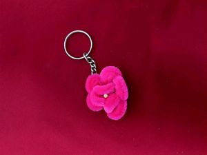 Red Rose Keychain Charm