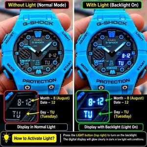 CASIO G-SHOCK Blue Analog-Digital Sports Watch – P