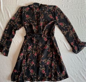 Floral Chiffon Mini Dress
