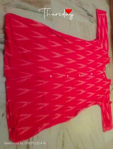 💗Pink Ikat Kurta