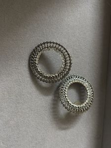 Exquisite Circular Earrings with Stones