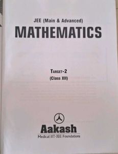 Aakash XII JEE Mathematics Books (Target 1 &amp; 2)