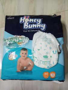 Honey Bunny Baby Diaper Pants - Size M (60 Pcs Lef