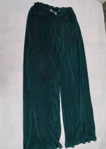 Sparkling Sequin Top with Elegant Pleated Pants
