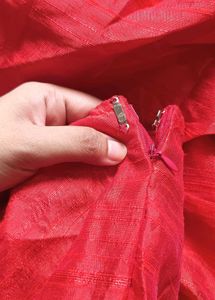 Red silk Skirt and top set