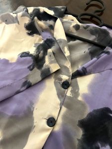 Abstract Print Button-Down Shirt
