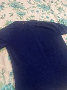 Classic Blue V-Neck Top