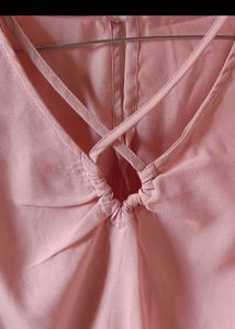 Chic Pink Criss-Cross V-Neck Top