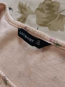 Cute Floral Print Square Neck Top
