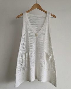 White Knitted Shrug