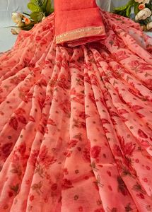 Floral Chiffon Saree