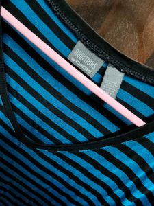 ADDITIONS by CHICO'S Striped V-Neck T-Shirt - Supe