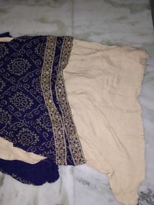 Elegant Blue Kurti with Traditional Motifs