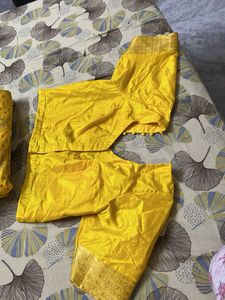 Vibrant Yellow Silk Saree