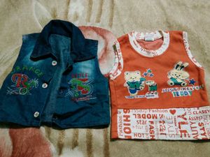 Cute Baby Girls Vests Set