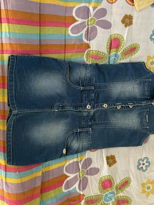 Blue Denim Sleeveless Dress