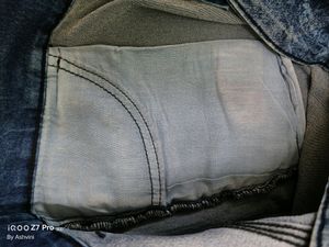 Textured Blue Jeans