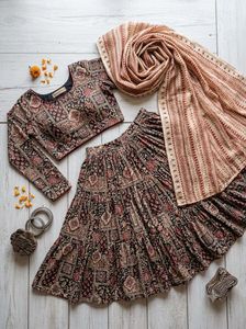 Designer Block Print Lehenga Choli Set