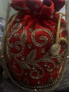 Red Potali Bag | Glittery | fancy