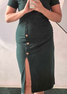 Button-Up Mid length Dress