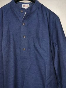 Fabindia Blue Wool Long Kurta ✨️New✨️