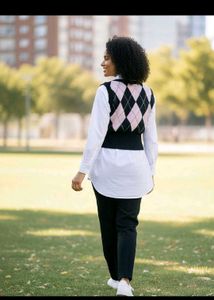 v neck half sweater