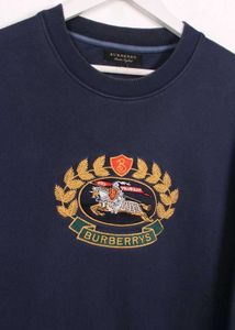 Burberry Crest Sweatshirt Navy Size XXL