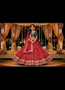 Stunning Embroidered Bridal Lehenga Set